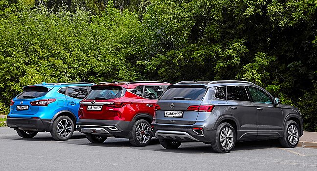 Volkswagen Taos, Kia Seltos, Nissan Qashqai: как светят? Что с навигацией?