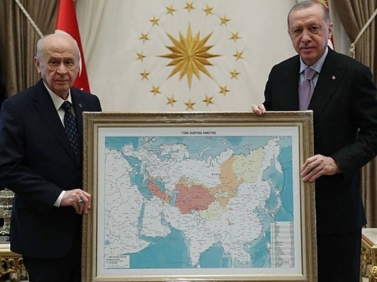 "Сообщение русскому медведю": в Турции оценили карту Эрдогана