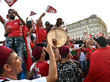 Тунисские фанаты устроили в центре Москвы травлю болельщика с флагом Израиля
