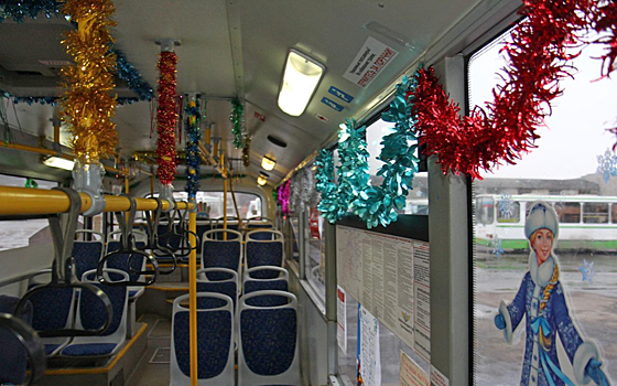 В Рязани выбрали лучшее новогоднее оформление автобусов и троллейбусов