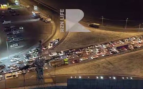 Пробку на въезде в Рязань показали с воздуха