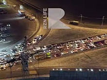 Пробку на въезде в Рязань показали с воздуха