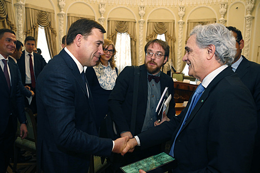 Евгений Куйвашев встретился с Послом Италии в России Чезаре Рагальини