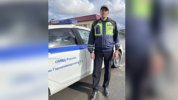 В Пермском крае автоинспектор помог семье с тремя детьми, у которой на пустынной дороге заглохла машина