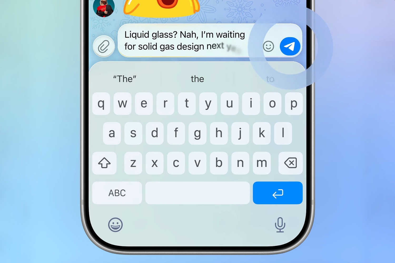 В Telegram поменяли дизайн и добавили эффект жидкого стекла