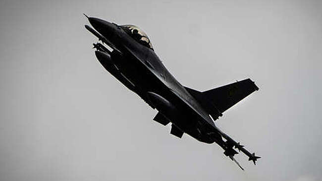 "Рубикон": опубликованы кадры уничтожения дроном РФ макета истребителя F-16