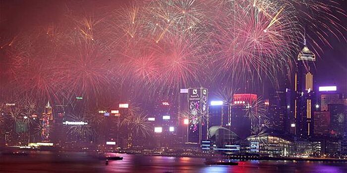 Сянганское фейерверк-шоу в честь Нового года по лунному календарю