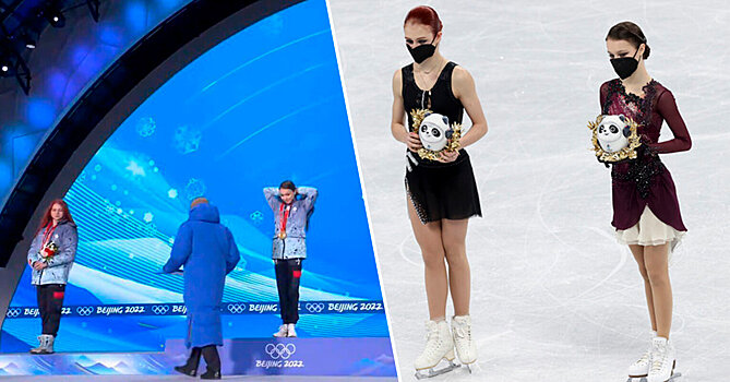 Трусова поаплодировала Щербаковой во время церемонии награждения на Олимпиаде-2022. На цветочной церемонии она не хлопала
