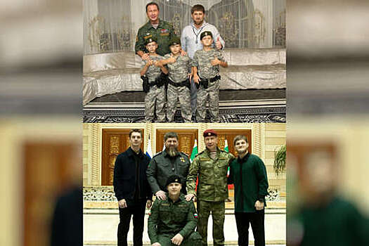 Кадыров выложил два фото с Золотовым и старшими сыновьями с разницей в 10 лет