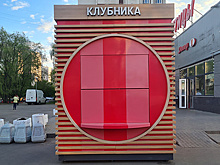 Розовые павильоны для продажи клубники начали устанавливать в Москве