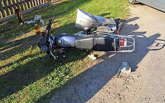 Подросток-мотоциклист врезался в иномарку в Клепиковском районе