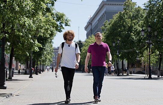 Губернатор Текслер прогулялся по Челябинску с Варламовым