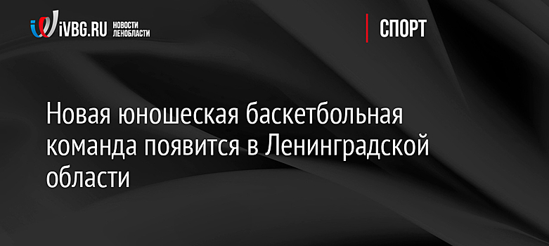 Новая юношеская баскетбольная команда появится в Ленинградской области