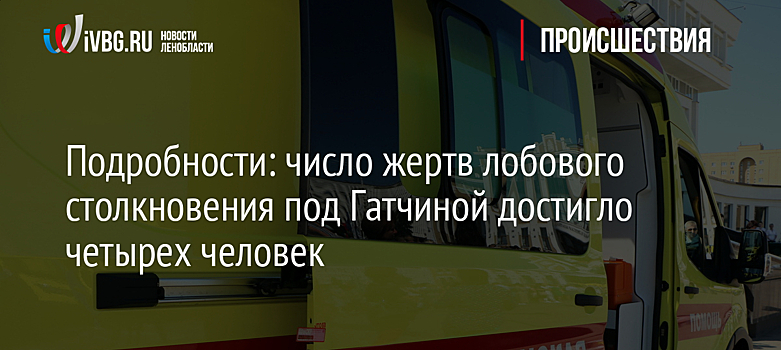 Подробности: число жертв лобового столкновения под Гатчиной достигло четырех человек