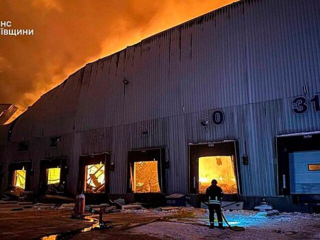 Пожар почти полностью уничтожил склад кондитерской фабрики Порошенко под Киевом