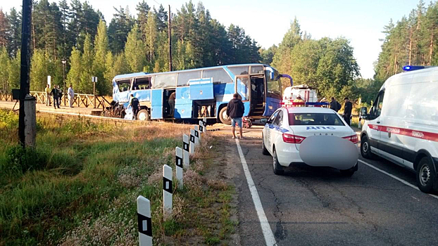 Есть пострадавшие: пассажирский автобус столкнулся с товарным поездом в Ленобласти