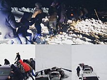 Автобус с фанатами «Трактора» застрял по дороге на 3-й матч серии с «Барысом»