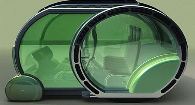 Оригинальная «Зеленая и веселая» машина 2030 года