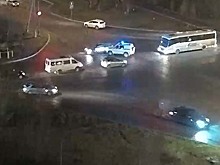 В Новом Уренгое полицейский внедорожник попал в ДТП. ВИДЕО