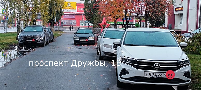 В Курске продолжают публиковать фото нарушителей парковки на газонах