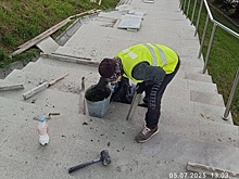 Ремонт лестниц в Александровском саду начался в Нижнем Новгороде