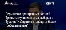 Перминов о проигранных партией Эрдогана муниципальных выборах в Турции: "Избиратель становится более требовательным"