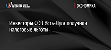 Инвесторы ОЭЗ Усть-Луга получили налоговые льготы