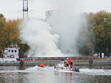 В столице отработали действия при ликвидации аварии разлива нефтепродуктов