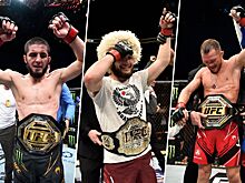 Все чемпионы UFC из России, сколько было чемпионов UFC из России, российские бойцы UFC, Хабиб Нурмагомедов, Ислам Махачев