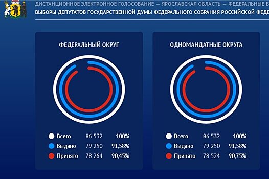 Явка на электронных выборах в Ярославской области превысила 90 процентов