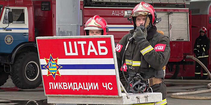 Краш-тест: учения спасателей прошли на высокотехническом производстве под Минском