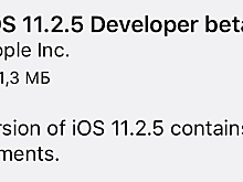 Вышла iOS 11.2.5 для разработчиков