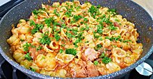 Вкусный ужин за 20 минут: макароны с тушёнкой — лучше, чем по-флотски