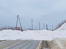 На Сахалине на проезжую часть сошла лавина