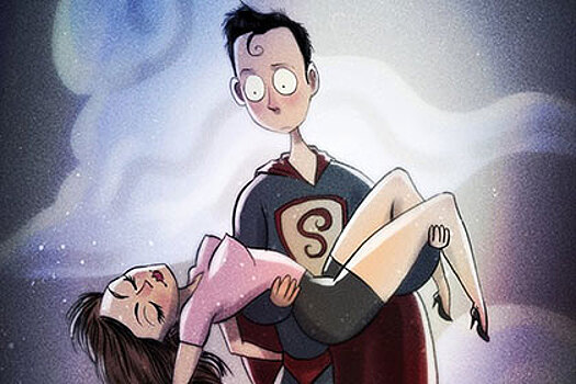 Российский художник изобразил супергероев в стиле Тима Бертона
