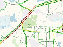 Улица Суворова в Калининграде из-за ДТП встала в трёхкилометровой пробке