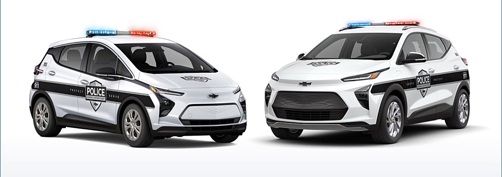 Chevrolet Bolt EV 2022 года и Bolt EUV переделали в полицейские автомобили