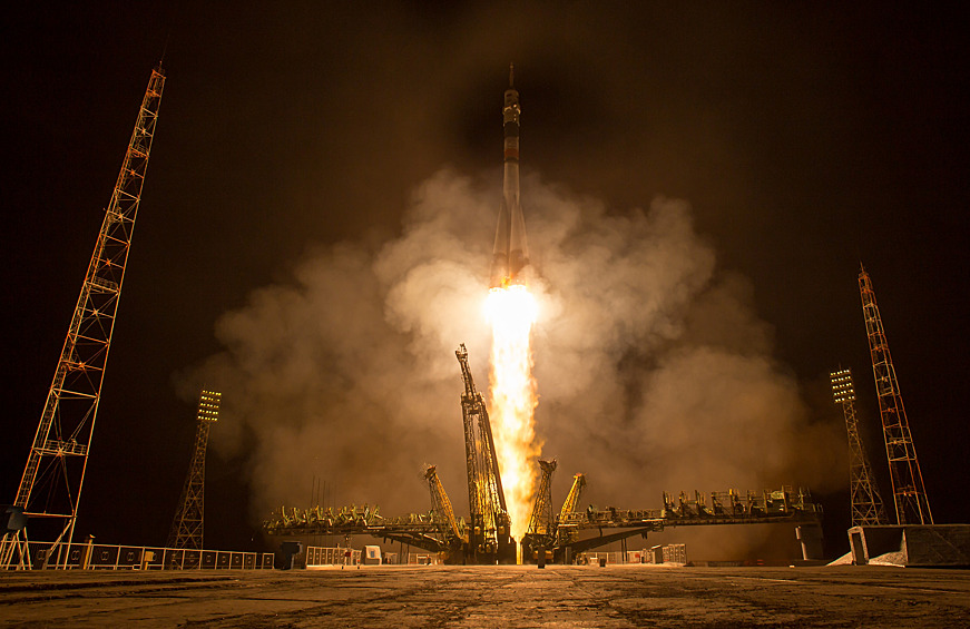 Пуск Союза ТМА-16М с космодрома Байконур