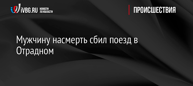 Мужчину насмерть сбил поезд в Отрадном