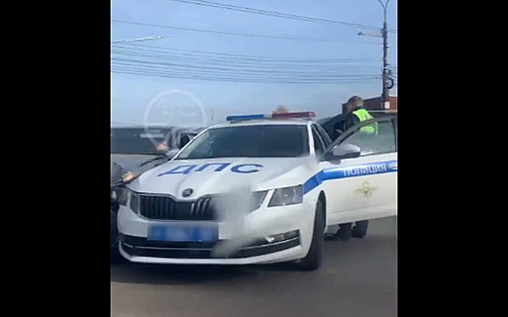 В Рязани в ДТП попал патрульный полицейский автомобиль