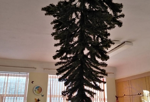 Депобразования: идею с елкой на потолке в омском детсаду предложили родители