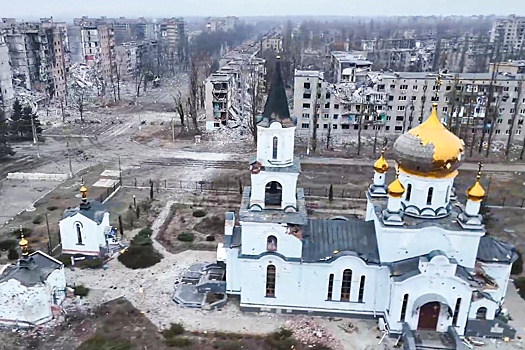 Православный храм чудом уцелел среди разрушенных домов в Авдеевке
