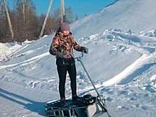 Житель Златоуста смастерил снегоход-гироскутер