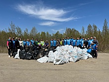В Новосибирске волонтеры собрали 150 мешков мусора под Бугринским мостом