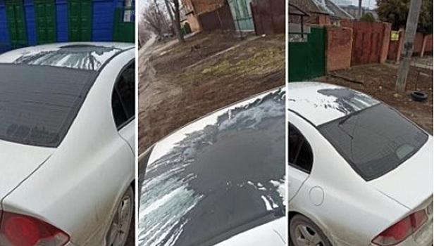 Версию мести не рассматриваю: машину батайчанина ночью облили жидкой резиной