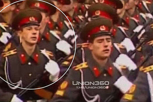 Главкома ВСУ Сырского заметили на кадрах с парада Победы в Москве в 1986 году