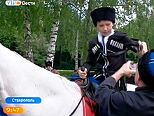 Казачий обряд «Посажение на коня» в Ставрополе показали на видео