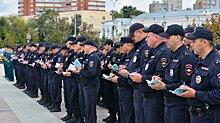 В центре Пензы собрали сотрудников патрульно-постовой службы