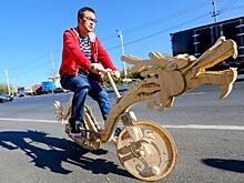 Китаец собрал велосипед из палочек от мороженого
