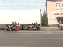 В Казани заметили огромную колонну байкеров на Горьковском шоссе